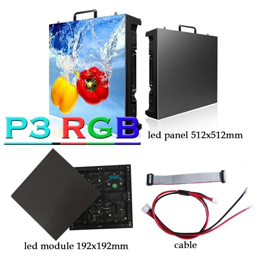 indoor RGB 64X64 led display video wall led module p3 192x192mm SMD2121 high quality full color indoor Advertising panel