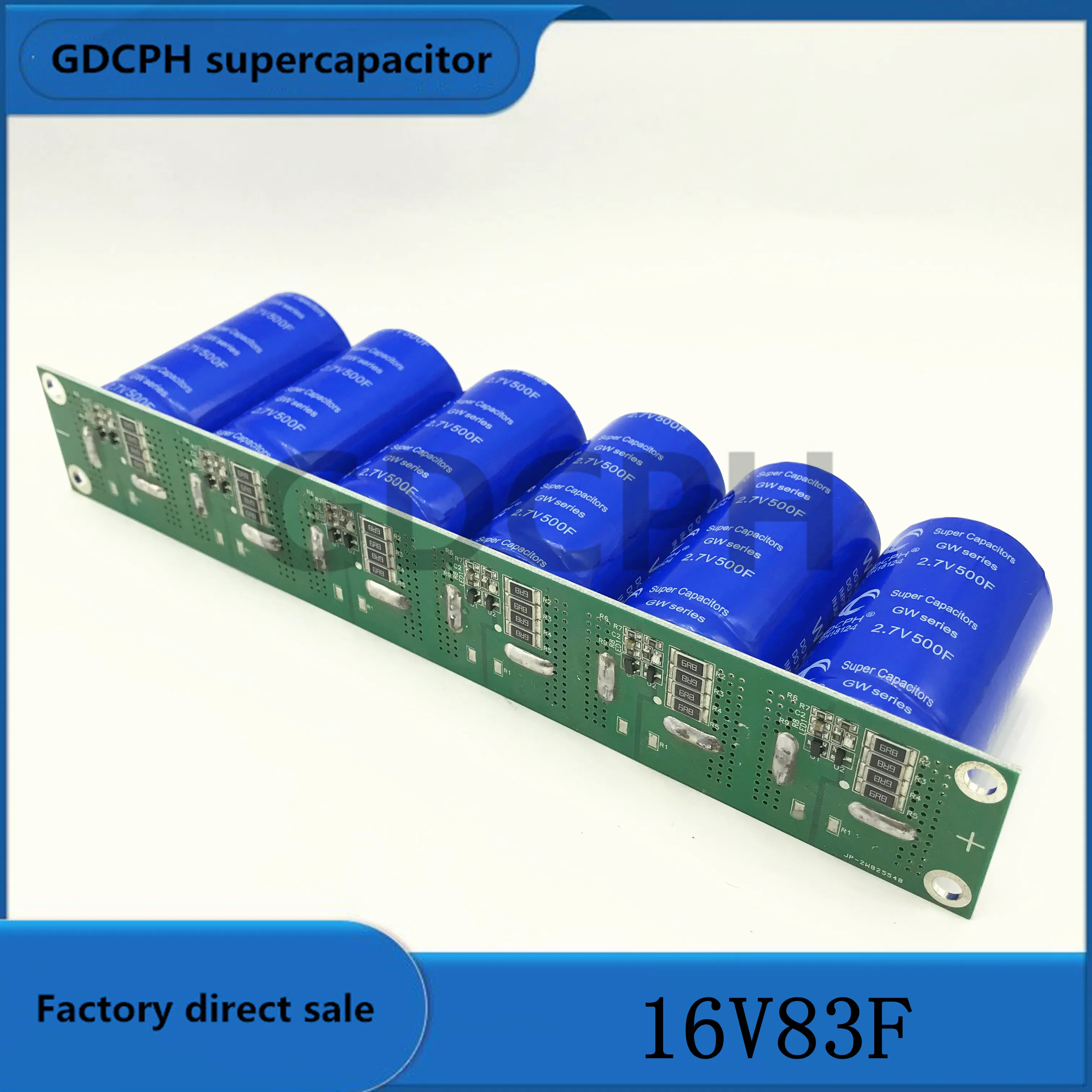 16V83F Ultracapacitor Rectifier Automotive Electronic Module 2.7V 500F Starting Capacitor With Voltage Protecting Plate