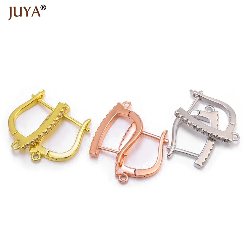 JUYA Handmade Earring Hoops For Jewelry Making DIY Women Tassle Crystal Pearl Earrings Findings Gift Jewellery Making Supplies