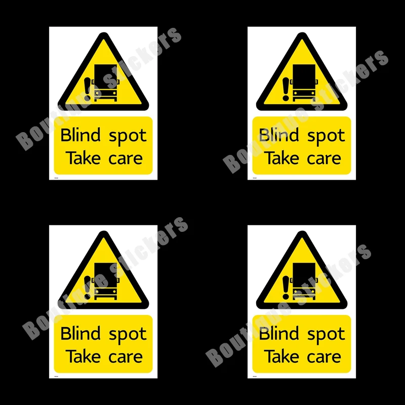 4-piece Set of Blind Spots-caution Stickers/signs-TFL-LORRY-LONDON-CYCLIST (MISC229) Cover Scratches and Waterproof