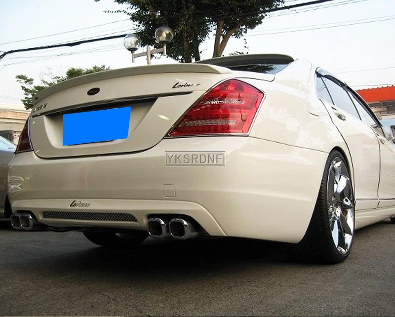 For Mercedes Benz S Class W221 2008 2009 2010 2011 2012 ABS Material spoiler rear trunk wings for benz S320 S400 S420 S450 S600