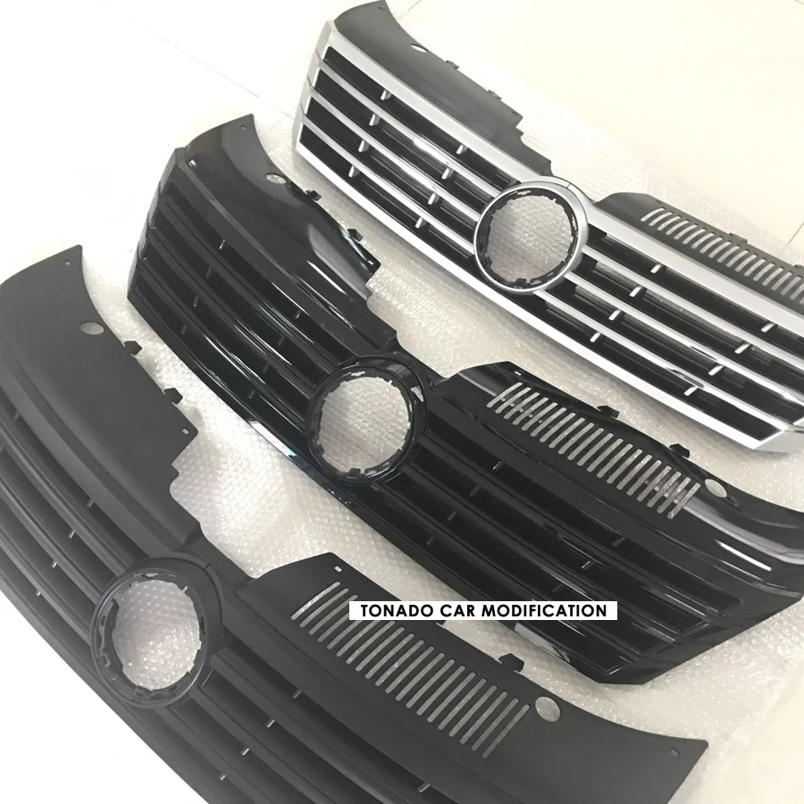 GOLFLIATH black/silver car center grille front bumper Honey Mesh grill radiator grills for Volkswagen/ VW Passat CC 2013-2017