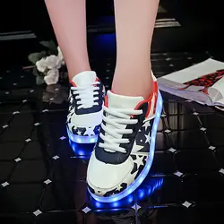 Size 30-46 Glowing Sneakers for kids and adults USB Charging Light Up Shoes for boys girls men women Led Causal Shoes