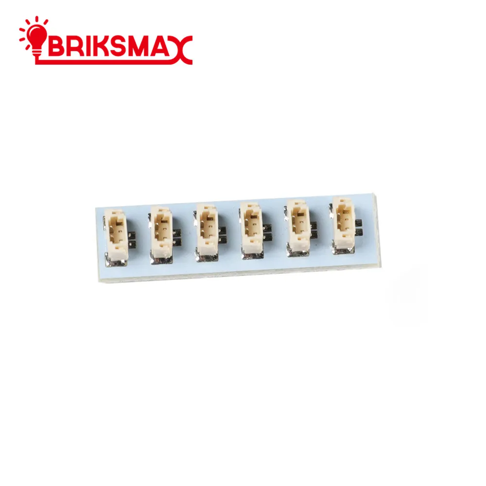 BriksMax-LED Light Acessórios para Fãs DIY, 2 Pin Interface Expansion Board, Compatível com Blocos Modelos, 0,8mm, 3 peças por pacote