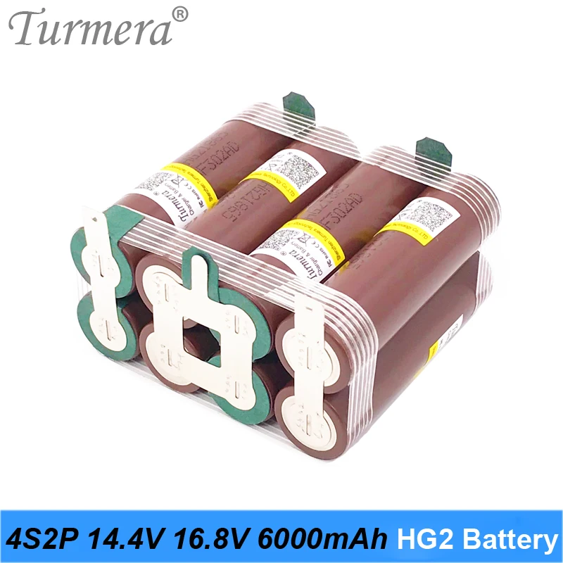 4S bateria litowa 14.4V 16.8V 18650 HG2 3000mAh 6000mAh 30A taśma lutownicza do baterii śrubokręt Shurika dostosuj Turmera