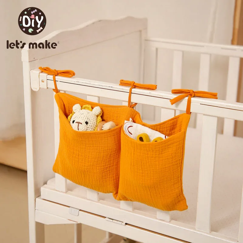 

Let's Make Organizer For Baby Crib Hanging Storage Bag Diaper Nappy Multi-Purpose Holder Pockets Crib Accessories Bedding Sets