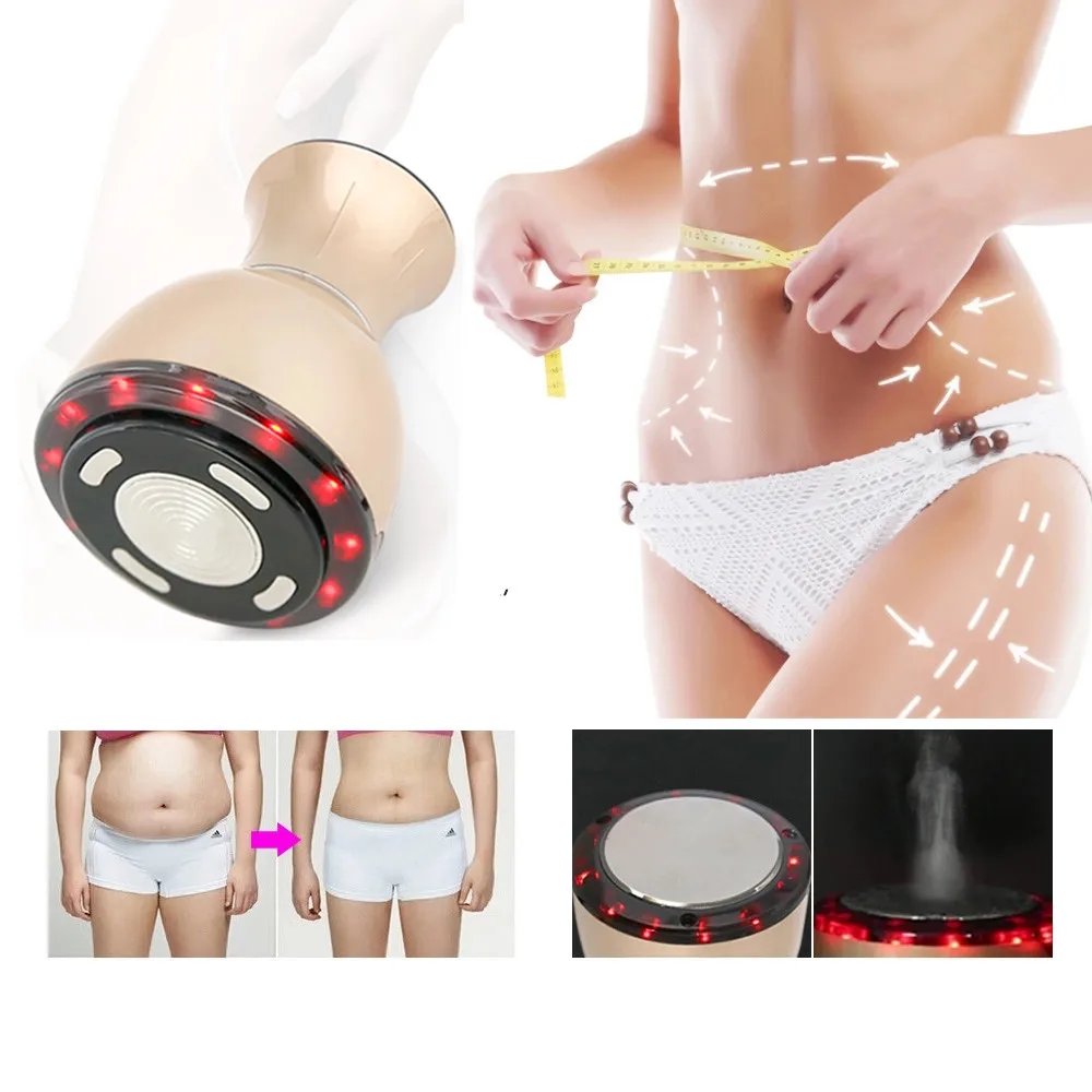 Mini 40k RF Ultrasonic Cavitation RF Body Slimming Machine Fat Burner Radio Frequency Anti Cellulite Face Tighten Massager