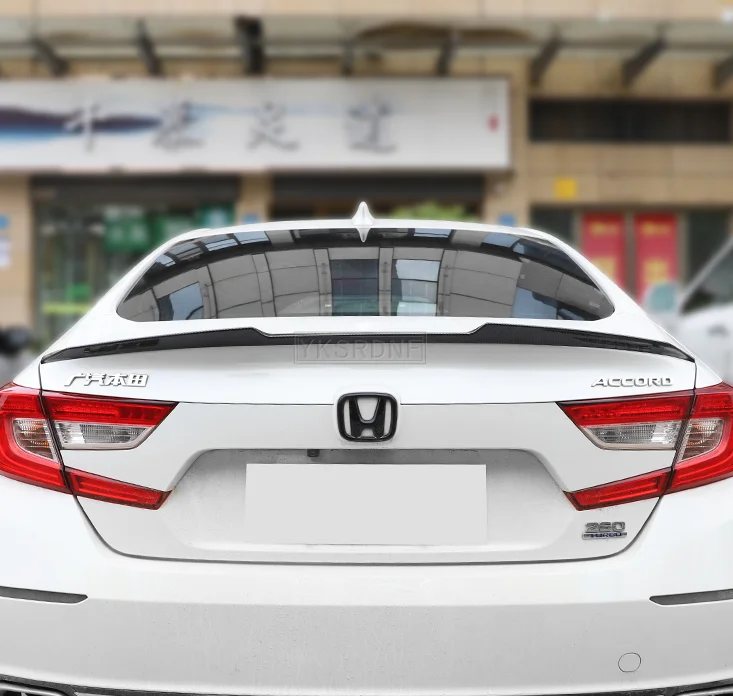 YKSRDNF For Honda Accord 10th Spoiler 2018-2019 Accord Spoiler ABS plastic Material Car Rear Wing Color Rear Spoiler