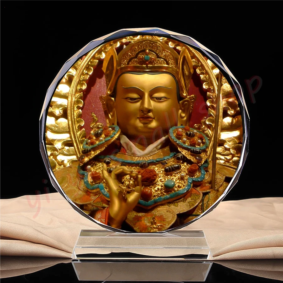 Buddhist Thangka portrait, lotus Sheng great hero, such as me general, lotus master, altar supplies, crystal decorations