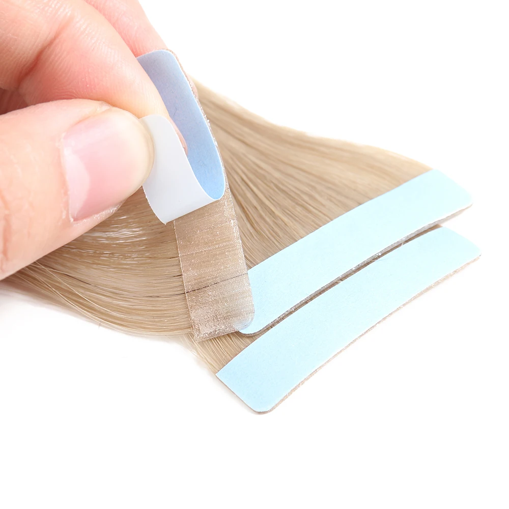 Vsr Tape Hair Ash Blonde European Machine Remy Human Hair Seamless Skin weft Double Drawn Thickness Tape Hair Extensions 20\