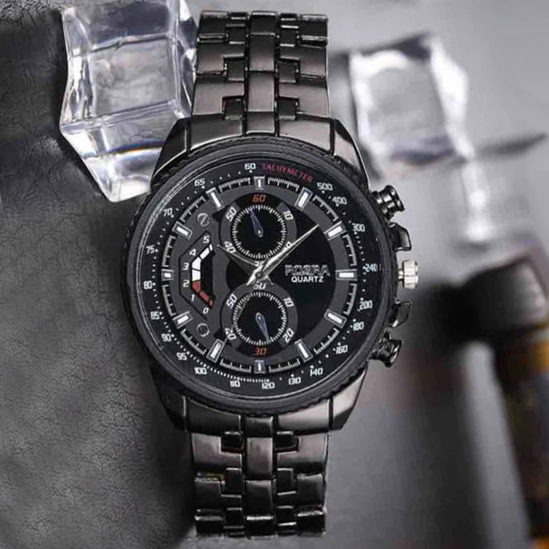 

Rosra Brand Wristwatch Men Watch Stainless Steel Quartz Watch Men Sports Watches relogio masculino montres homme horloge mannen