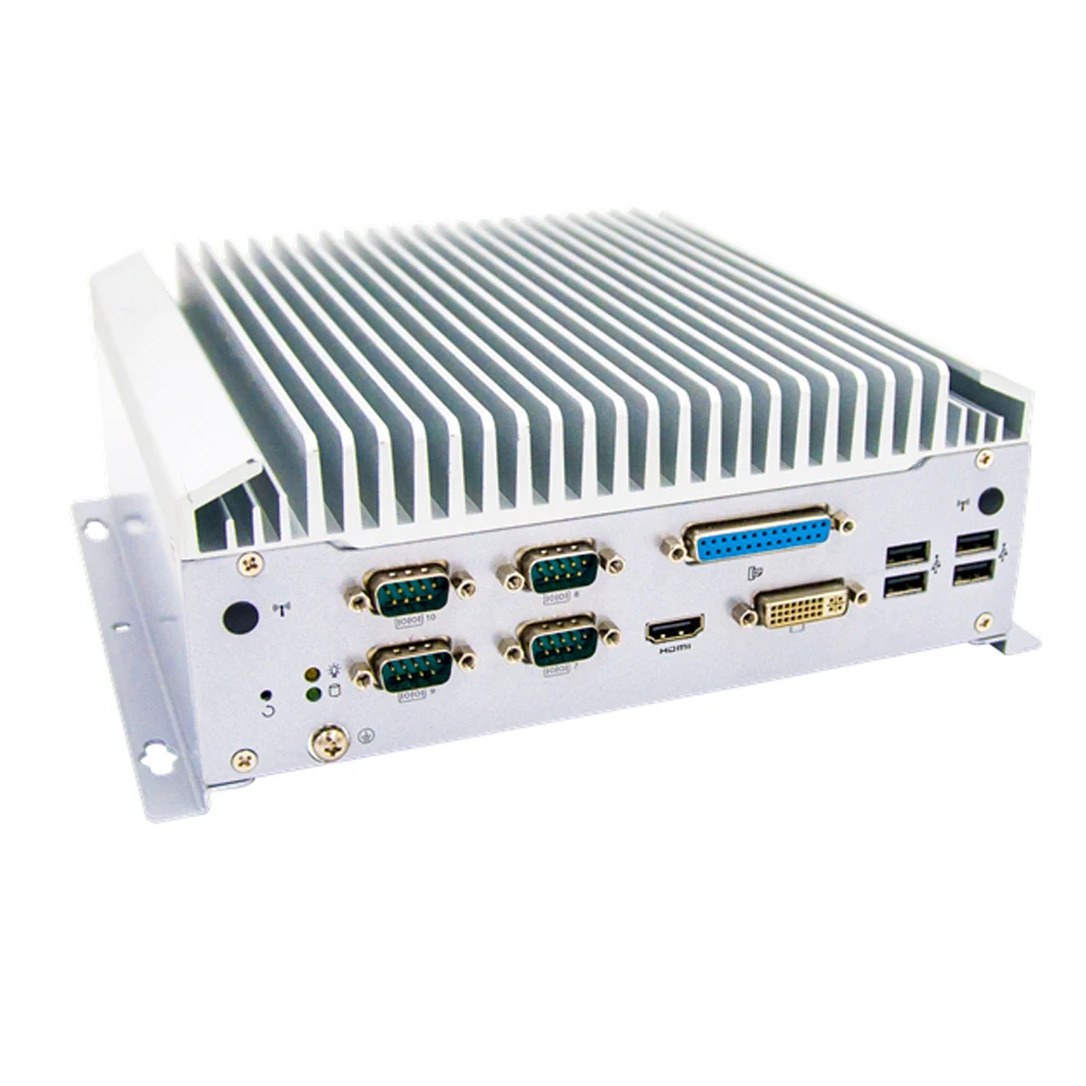 Intel H110 X86 Fanless Solution Industrial Heavy PC Support 10*COM PCIEX4 DVI HDMI VGA