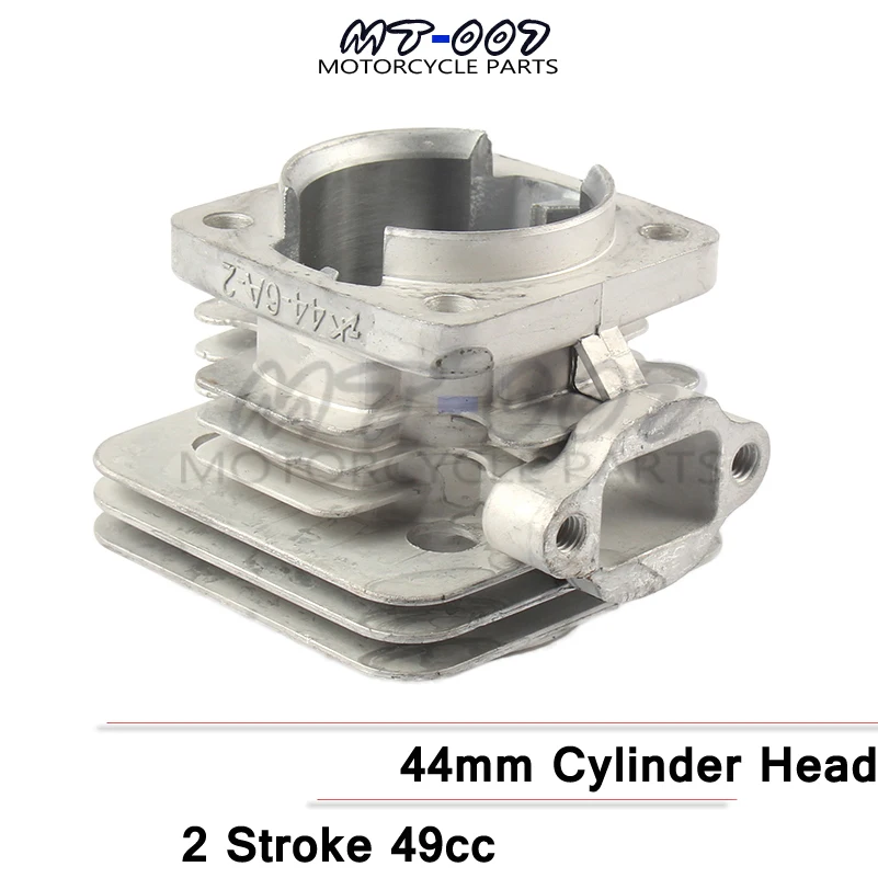 Minimoto 44mm 44-6 głowica cylindra do silnika dla 2 suwowy 49cc Mini Dirt motorynka ATV Quad
