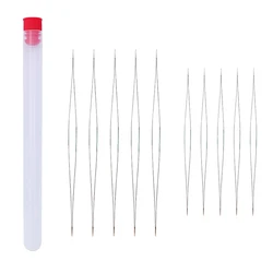 10 Pieces Stainless Steel Beading Needles Big Eye Craft Hand Sewing Needles 2 Sizes with Needle Bottle  Jewelry making Tool