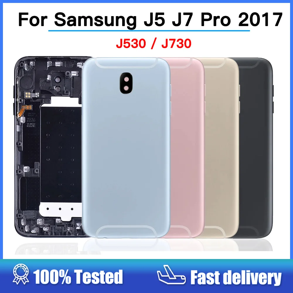 Full Housing case For Samsung Galaxy J5 Pro 2017 J530 J530F Battery Back Cover Door Rear Cover J7 Pro 2017 J730 Replacement