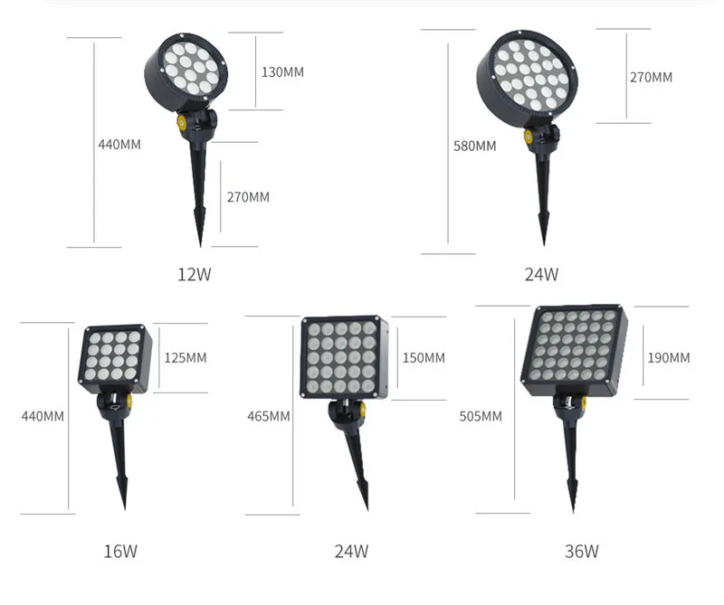 Rgb Led Spot Outdoor Landscape Lighting 220v Outdoor Garden Lamp Led Garden Light Grondspot Led Waterproof DC24V 12W 24W 36W