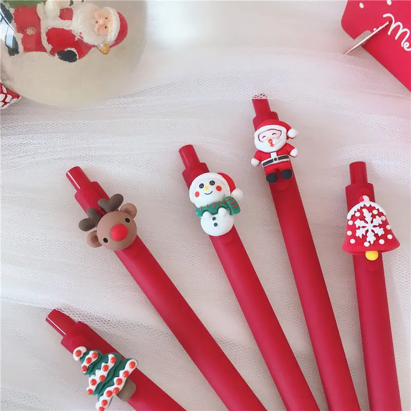 5Pcs/Set Gel Pen Christmas Pen Stationery Kawaii School Supplies Gel Ink Pen School Stationery Office Suppliers Pen Kids Gifts