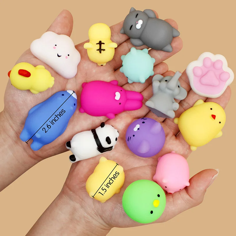 50-5PCS Kawaii Squishies Mochi Anima Squishy Giocattoli Per I Bambini Antistress Palla Spremere Bomboniere Alleviare Lo Stress Giocattoli Per Il