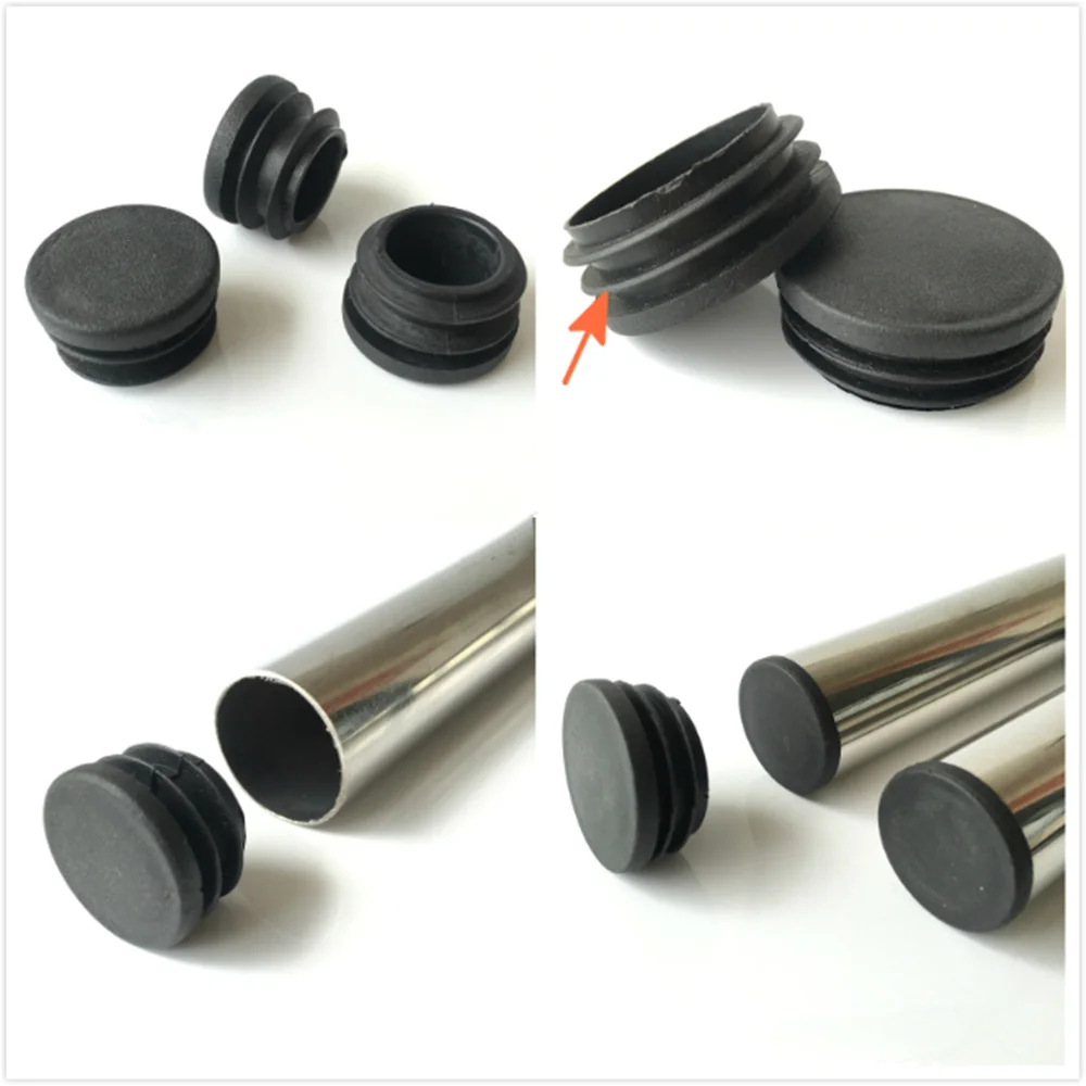 Diameter 76mm Round Plastic Black Blanking End Cap Caps Tube Pipe Inserts Plug Bung Foot Plugs Rubber Plugs