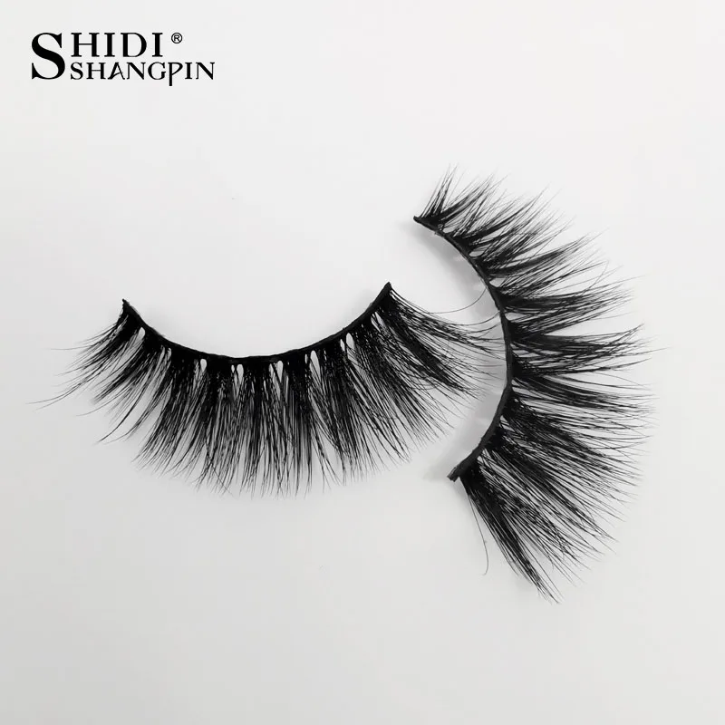 SHIDISHANGPIN 3/5 أزواج 100% رموش بالمنك الحقيقي ثلاثية الأبعاد الرموش الصناعية الطبيعية المنك جلدة لينة رمش تمديد طقم ماكياج Cilios