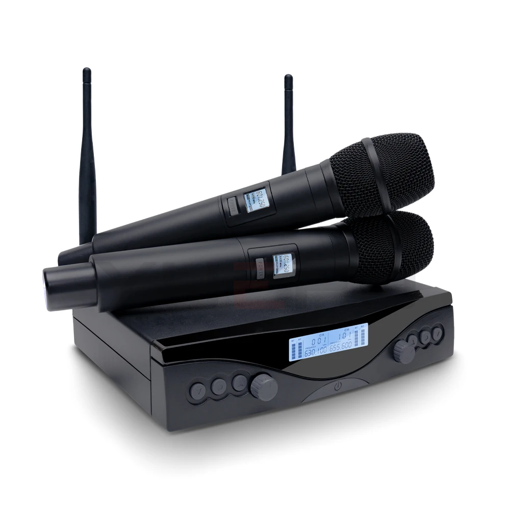 Professional UHFระบบไมโครโฟนไร้สายความถี่ปรับคาราโอเกะYUEPU RU-D230