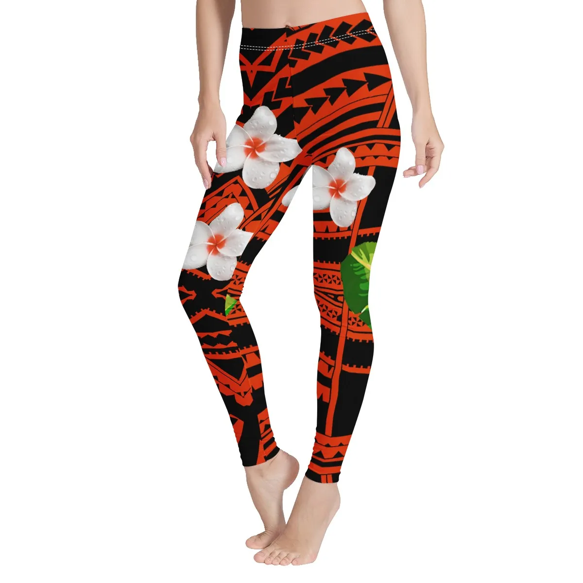 

Polynesian Samoa Traditional Tribal Print Girl Sexy Sportswear Full Length Bodycon Leggings Women's Long Pants