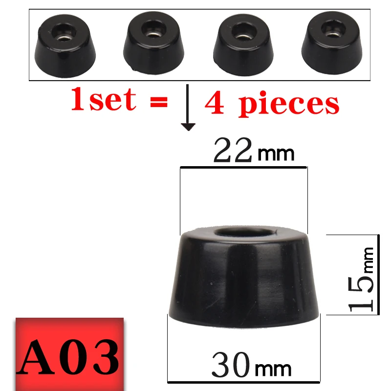 Hifidiy Sống 4 Bộ Khuếch Đại Âm Thanh Cao Su Đệm Chân Máy Chân Loa Chân Đệm Chân Gai Nón Tầng Chân móng Tay M20 ~ 32