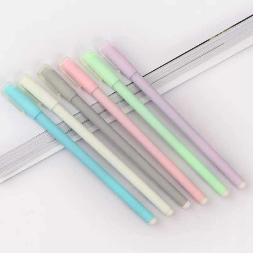 

Южнокорейские Канцтовары, ручка макарон, цветная матовая ручка, простой Желейный цвет, подпись, Водяная ручка, черная, оптовая продажа