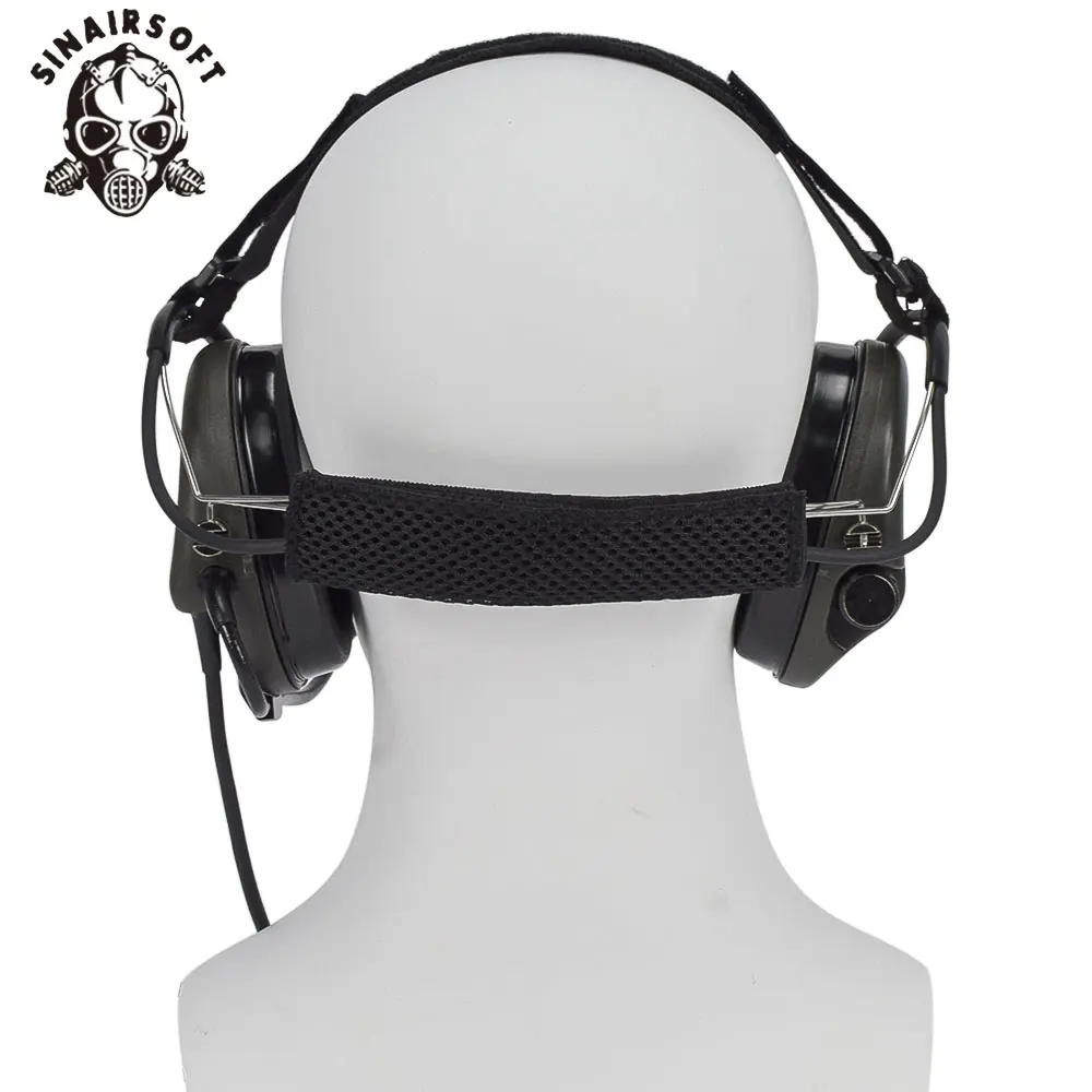 Tactical Softair Pilot Headset Comtac TCI Liberator II Neckband Sordin Thoradin Pickup Noise Canceling Hunting Headphones Z039