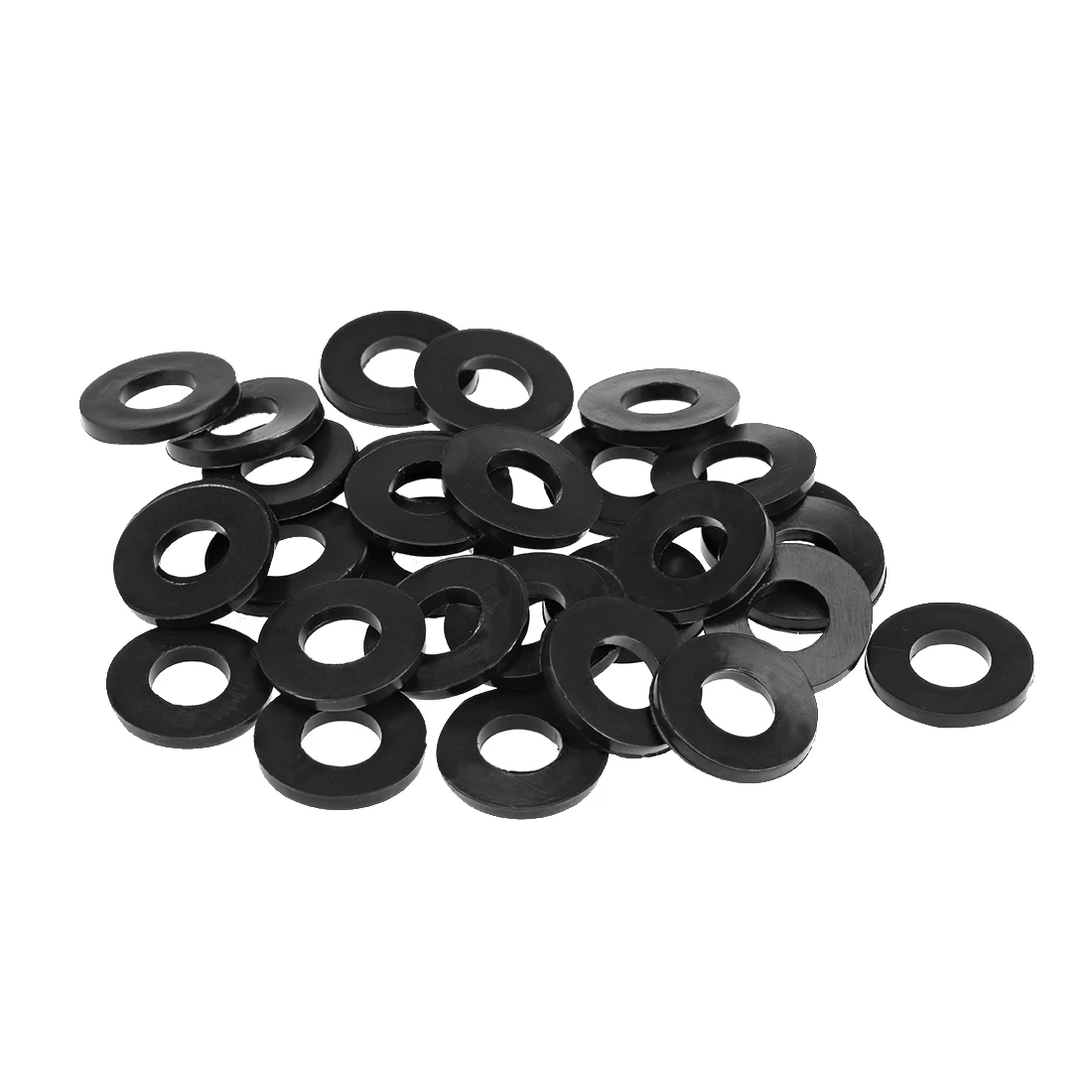 Uxcell 30pcs Rubber Flat Washers 3-31mm ID 1.2-3.6mm Thick 7-45mm OD Gaskets Ring for Faucet Pipe Water Hose