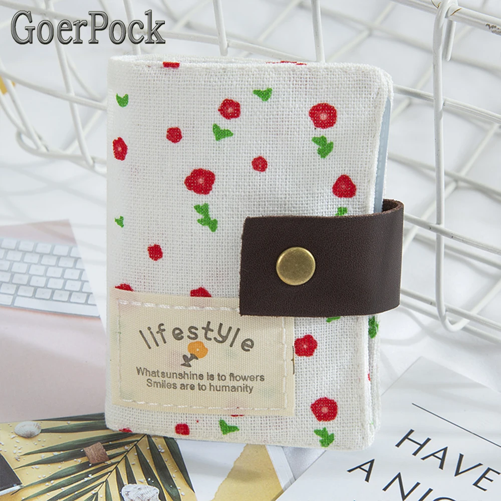 Fashion Hasp Canvas 20 Bits Casual Card Bag Card Case Men Women ID Holders Bank Credit Card Organizer Bags Passport Card Wallet