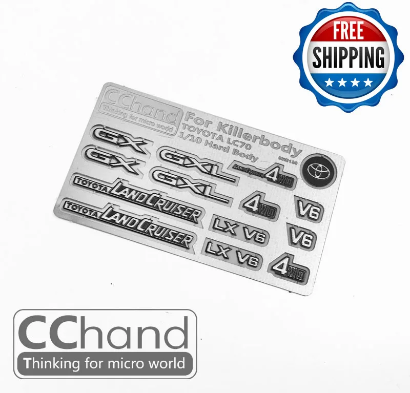 CChand Metal Logo for 1/10 Killerbody LC70 RC CAR TOY