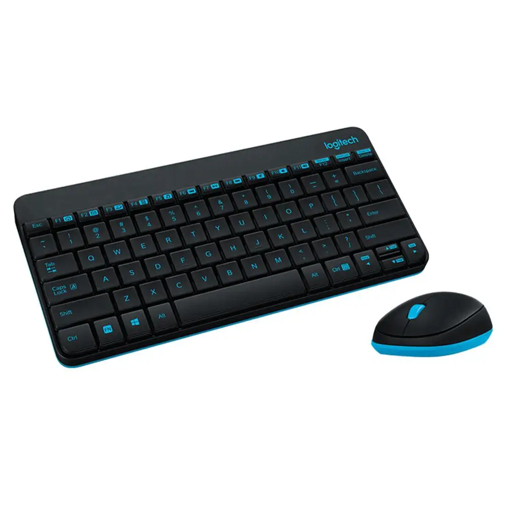 Logitech MK245 Mini tastiera Wireless Nano USB 1000 DPI combo Mouse ergonomici Set per Mouse da gioco per Notebook da ufficio