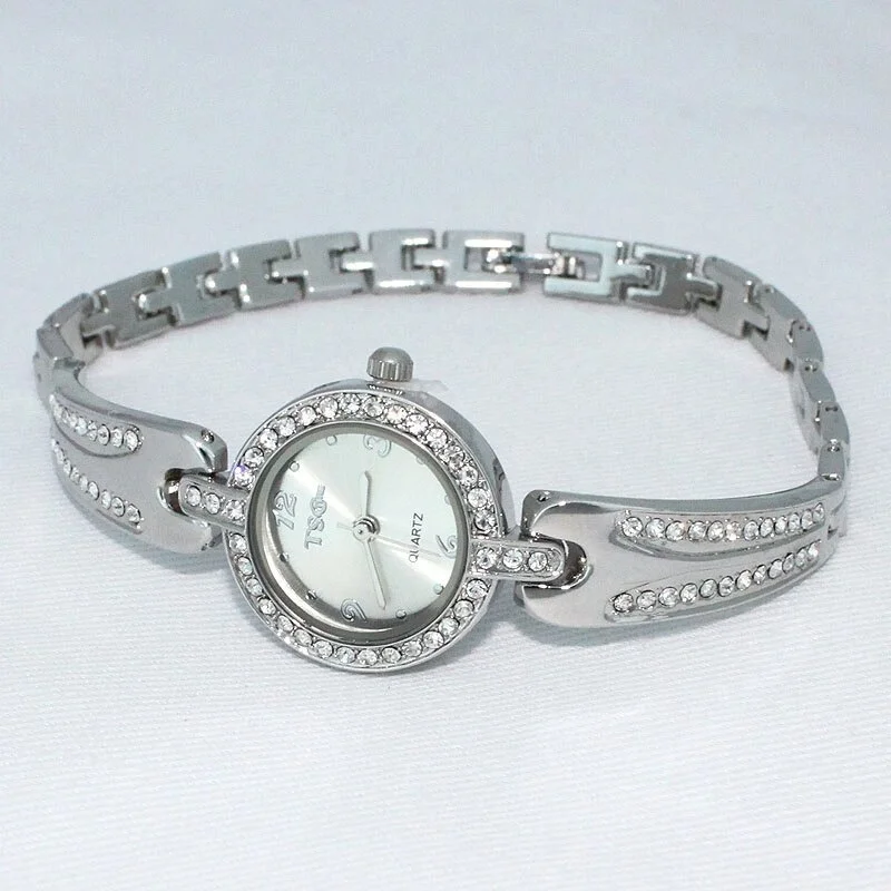 Giày Thời Trang Thông Dụng Nữ Đồng Hồ Bé Gái Dây Thép Không Gỉ Cao Cấp Đầm Đồng Hồ Đeo Tay 2 Màu Có Sẵn