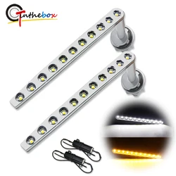 Gtinthebox 2PCS BAU15S PY21W Amber / White Sequential Flowing LED Front Turn Signal Light /DRL Strips For 2017-up Toyota C-HR
