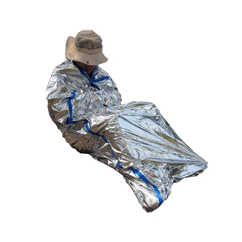 ES01 Emergency Survival Foil Thermal Rescue Blanket first aid blanket Emergency rescue bag  200cm*100cm