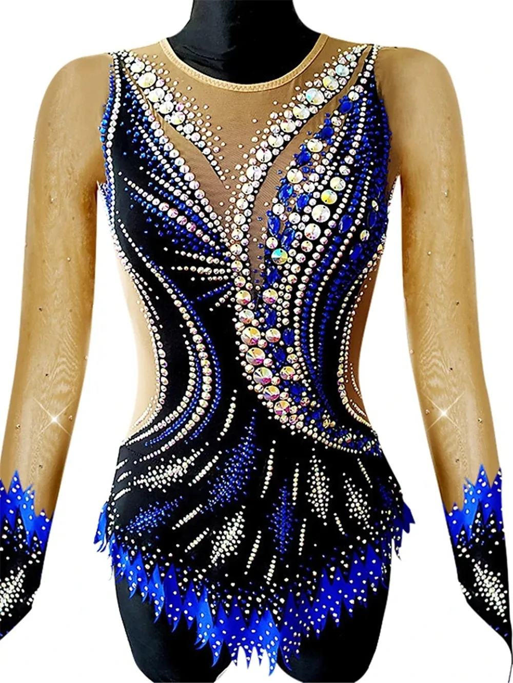 LIUHUO Figure Skating Dress Women\'s Girls\' Ice Performance Rhythmic Gymnastics Competition Dance Leotard Artistic Costume Tights