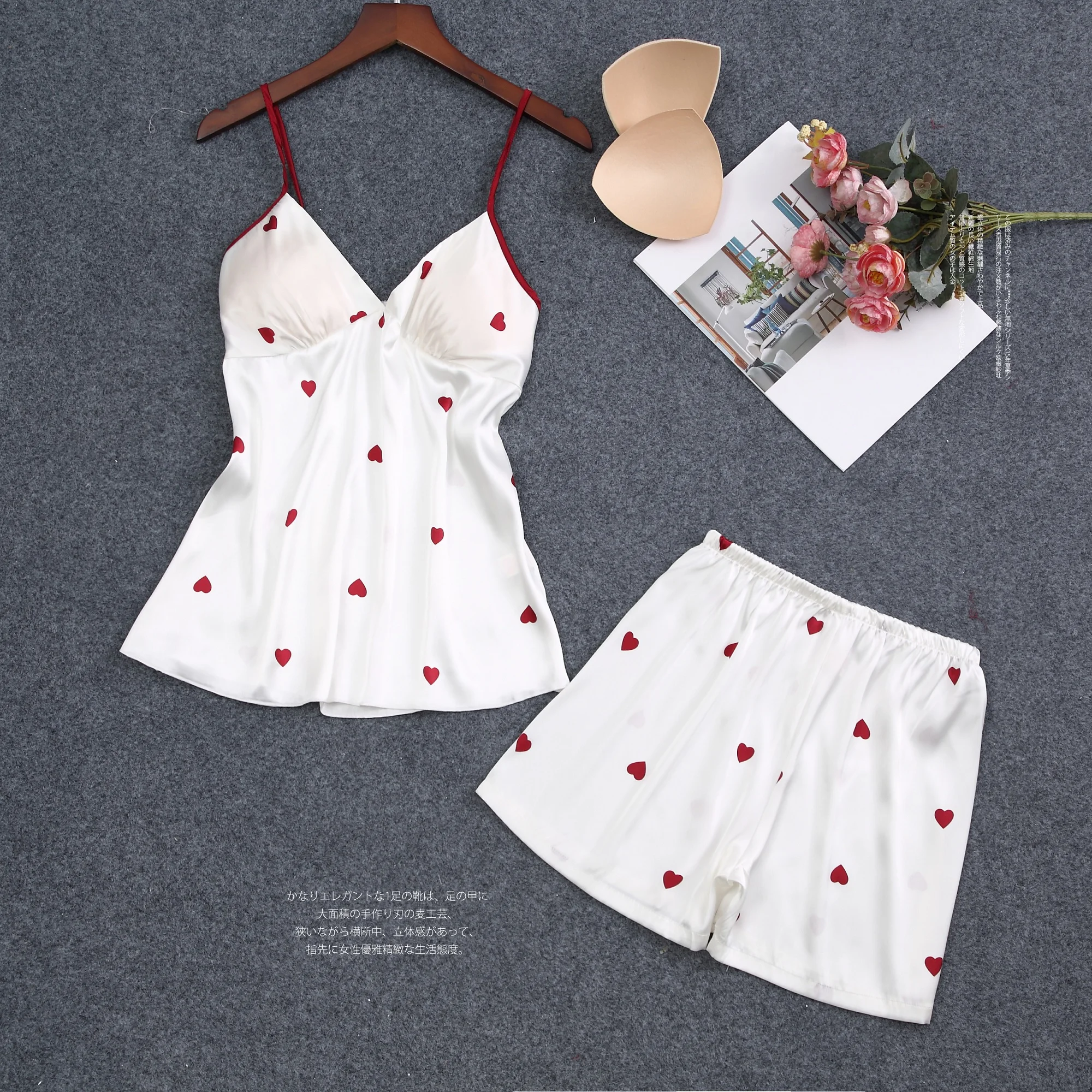 

Sling 2 Piece Set Women Sexy Lace Sleepwear 2021 Shorts Female Printing Summer Women's Clothing Lingerie Women's Home Clothes