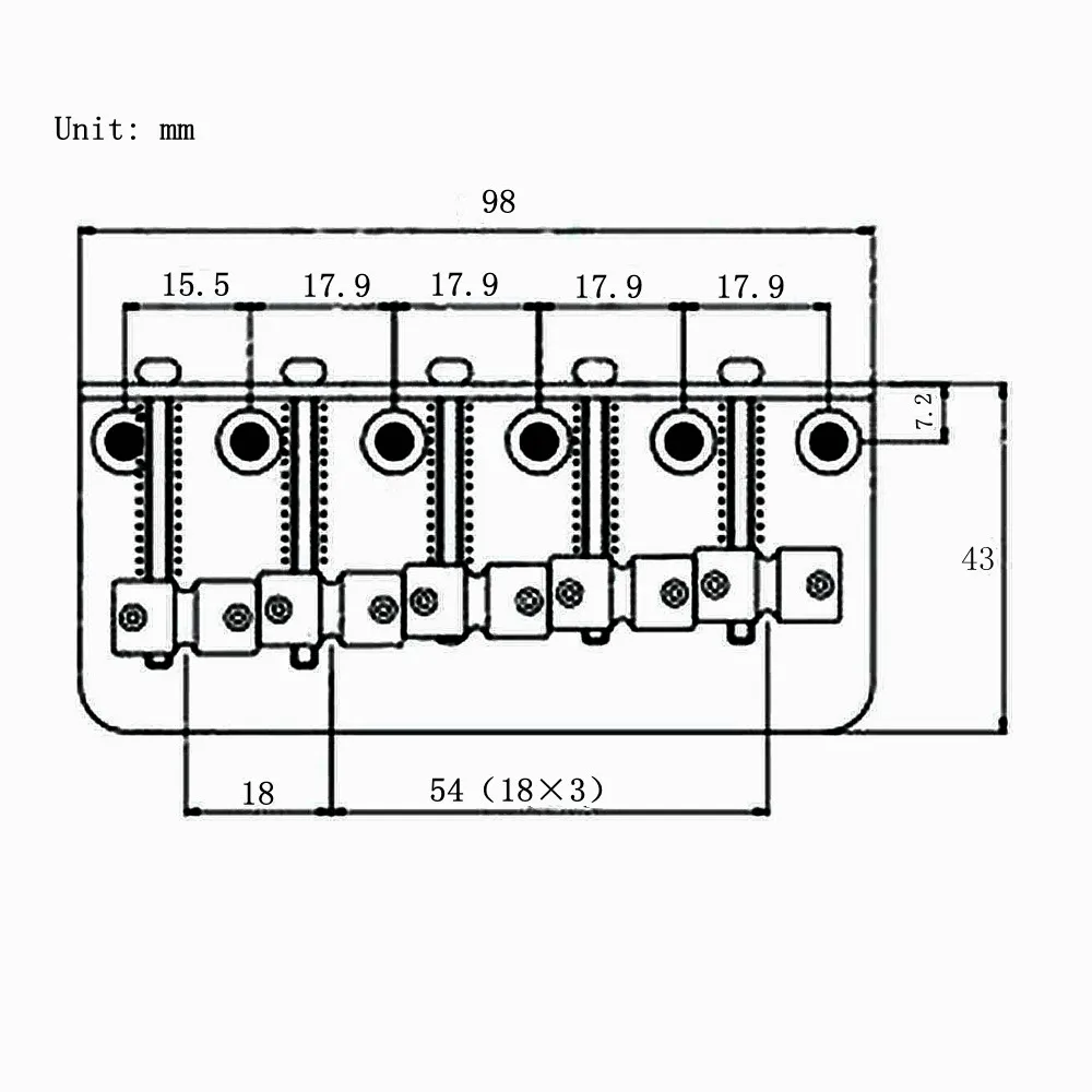 1set Electric Guitar Bridge Wilkinson Bridge WBBC 5 String Bass Guitar Bridge With Brass Saddles 3Coloer