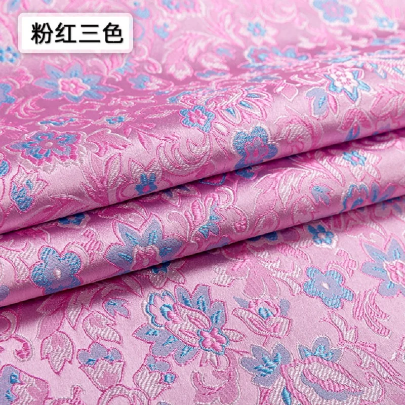 Satin Jacquard Pattern Fabrics Imitation silk Brocade Sewing Cheongsam Kimono Dress Patchwork Designer Material