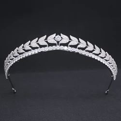 Pretty Cubic Zirconia Tulip Headband for Wedding,Crystal Tiaras,headband for Girl,Prom,Party Head Jewelry CH10396