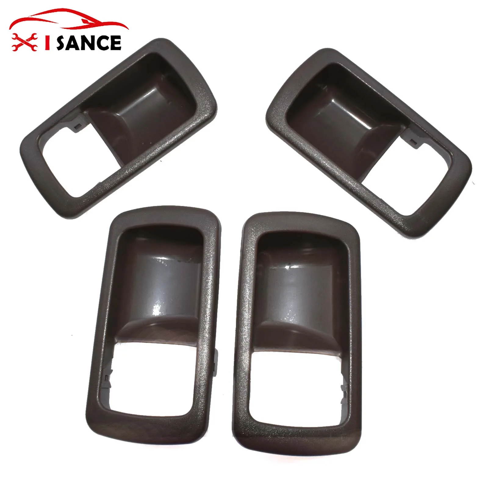 Inside Brown Door Handle Trim Bezels Left Right For 1992 1993 1994 1995 1996 Toyota Camry 2.2L 2164CC l4 GAS 3.0L 2995CC V6 GAS