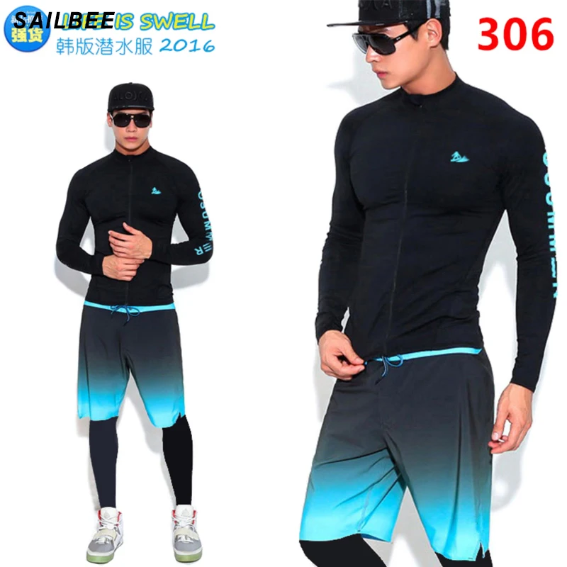 JCZWO UV Protect Surfing Rash Guard Men Swimwear Long Sleeve Swimsuit Mens Rashguard Surf Shirt For Swimming Sail drop shipping