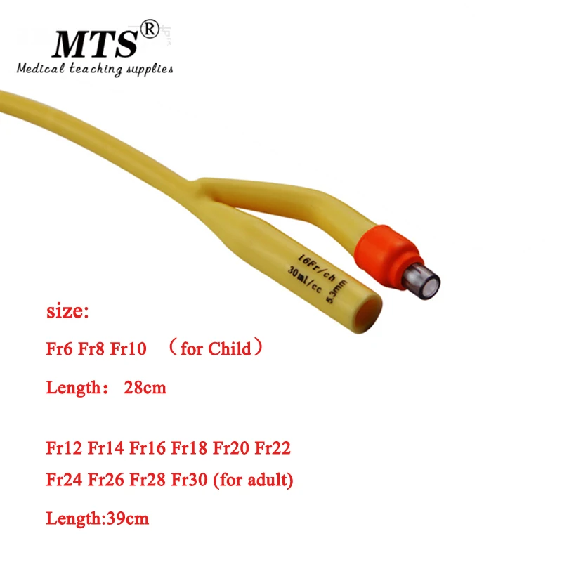 Medical 2Way Latex Foley Catheter Silicone Coated Urology with Plastic Valve Urethral Catheter big size fr28 FR30 CE FDA ISO