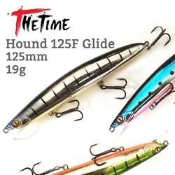 THETIME Hound Glider 125F 19g Long Casting Minnow Lure Artificial Bait IMA Half Water Floating Lure For Pike Fishing Supplies