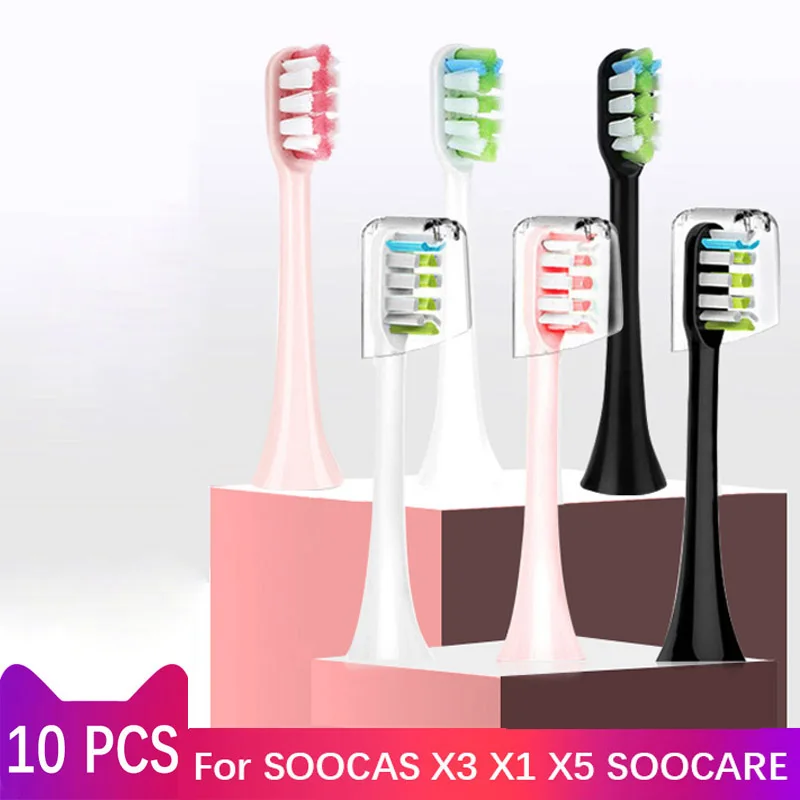 4/10/12 Pcs Replacement Brush Heads Suitable for xiaomi SOOCAS X3 X1 X5 SOOCARE Electric Toothbrush Dupont Bristle Sealed Packed