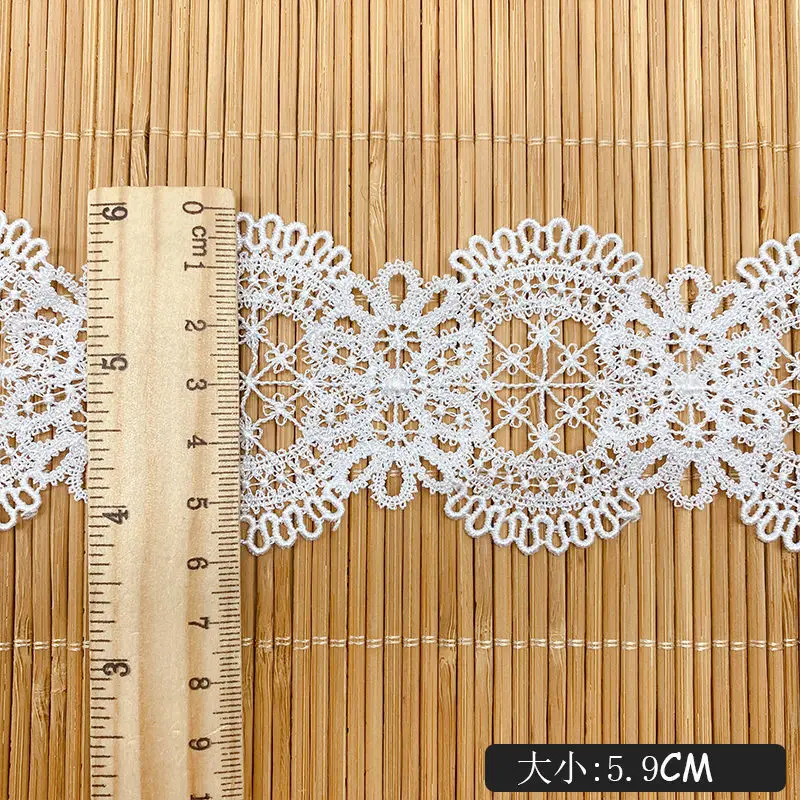 Hollow Flower Embroidered Lace Trim Ribbons Fabric Trim DIY Sewing Handmade Craft Materials Clothes Accessories Home Decoration