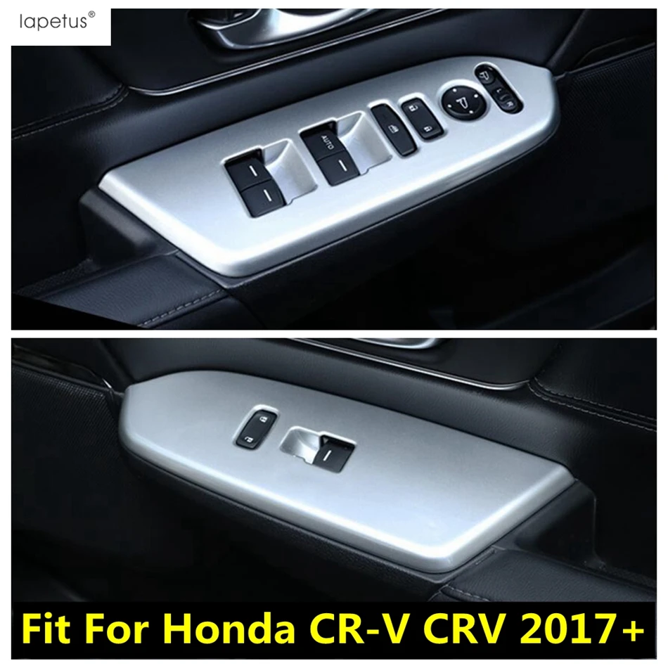 

Car Door Armrest Window Lift Switch Panel Decoration Cover Trim For Honda CR-V CRV 2017 - 2020 Carbon Fiber Interior Accessories