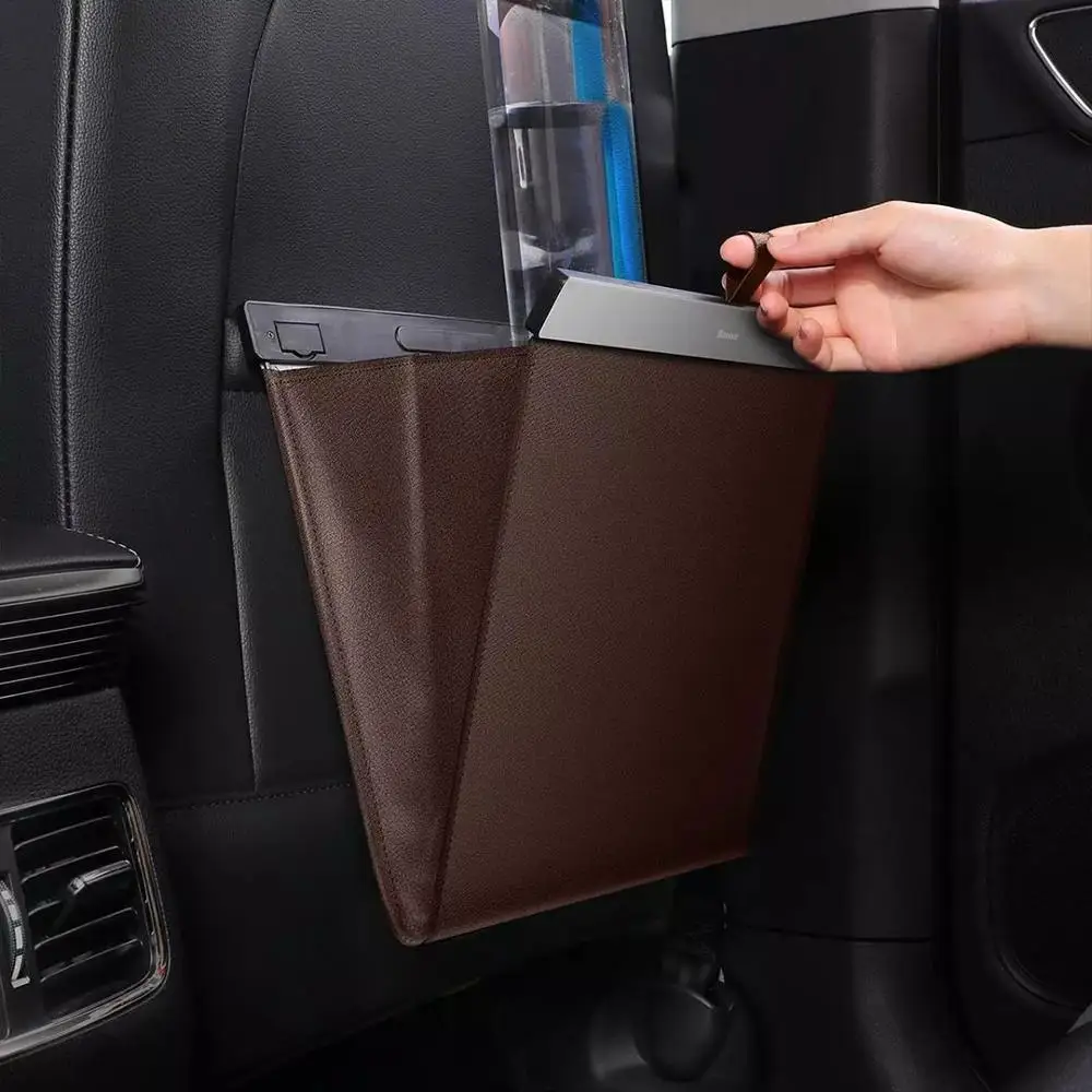 Xiaomi youpin-bolsa de basura para asiento trasero de coche, con cierre magnético bote de basura, de cuero PU, producto inteligente