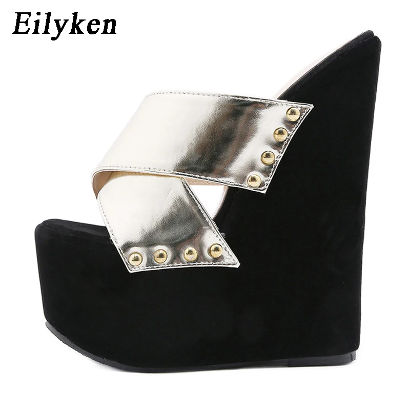 Eilyken Summer Roman Peep Toe Women Platform Wedges Slippers Sandals Fashion High Heels Female Shoes